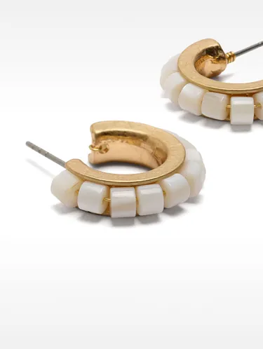 Hoop Earrings With Stone Beads 188665 — image 5