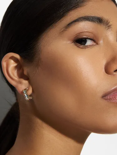 Hoop Earrings With Crystals 191405 — image 3
