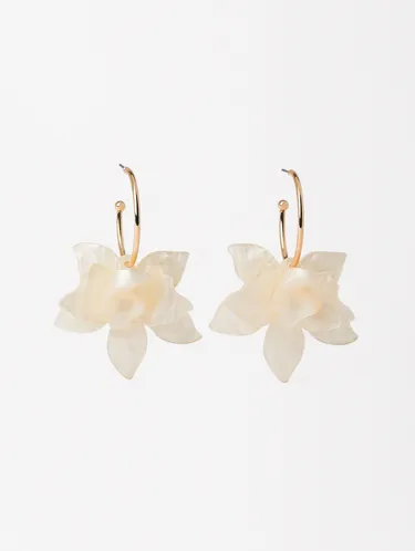 Open Hoop Earrings With Maxi Flower 195269 — image 6