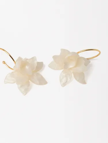 Open Hoop Earrings With Maxi Flower 195269 — image 7