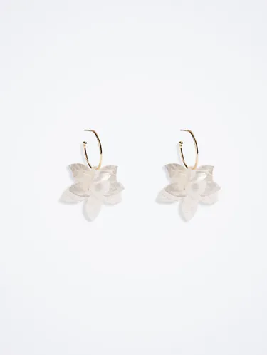 Open Hoop Earrings With Maxi Flower 195269 — image 2
