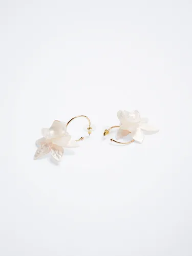 Open Hoop Earrings With Maxi Flower 195269 — image 3