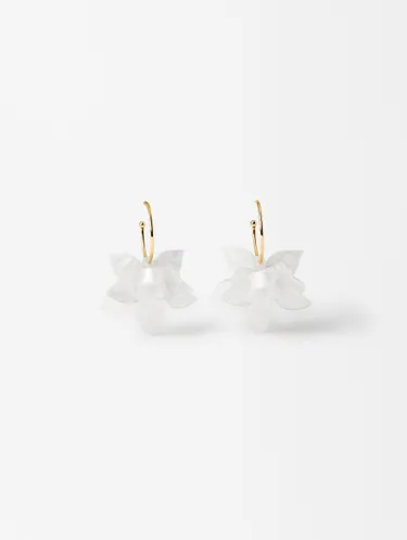 Open Hoop Earrings With Maxi Flower 195269 — image 15