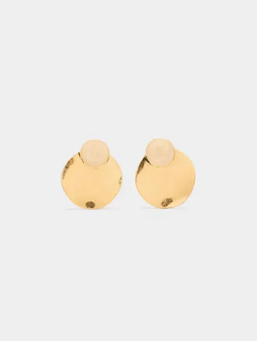 Gold Earrings With Enamel 216334 — image 7