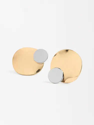 Gold Earrings With Enamel 216334 — image 4