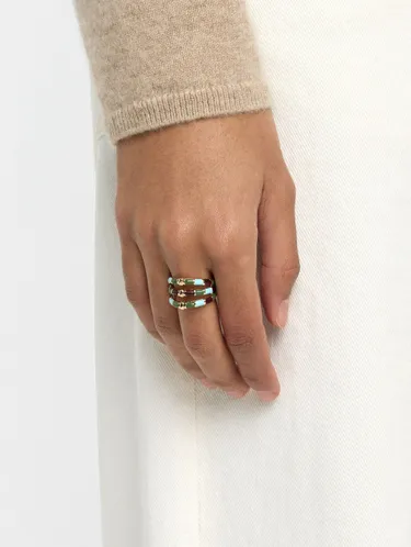 Triple Effect Ring With Enamel 219983 — image 8
