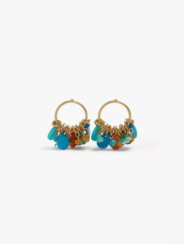 Earrings With Shells And Multicolor Stones 221881 — image 1