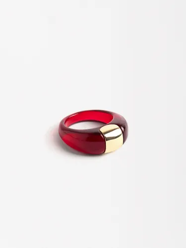 Resin Ring With Metal Detail 224307 — image 3