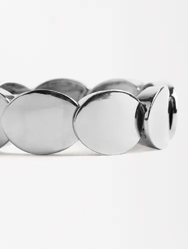 Segmented Elastic Silver Bracelet 226932 — image 2