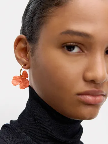 Hoop Earrings With Flower 228753 — image 2