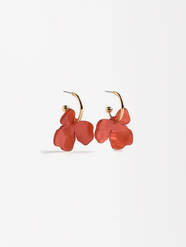 Hoop Earrings With Flower 228753 — image 1