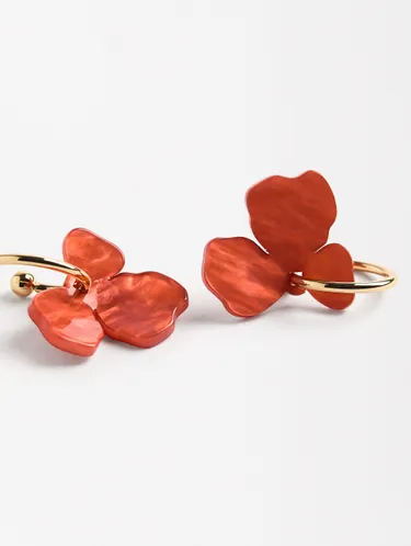 Hoop Earrings With Flower 228753 — image 3