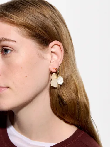 Hoop Earrings With Flower 228753 — image 4
