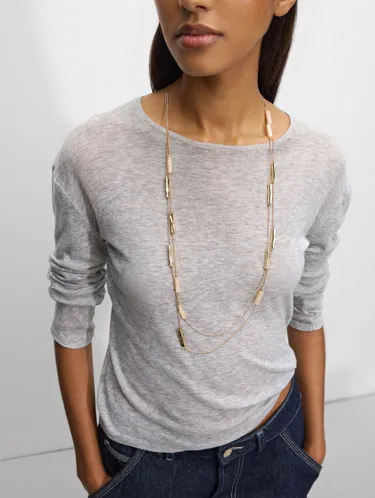Long Double Necklace With Bars 228780 — image 1