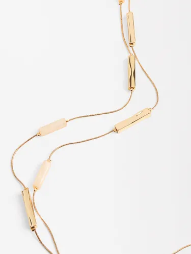 Long Double Necklace With Bars 228780 — image 3