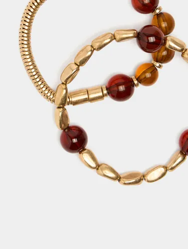 Set Of Elastic Bracelets With Resin 228898 — image 8