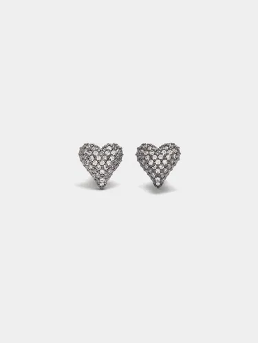 Heart Earrings With Zirconia 230217 — image 2