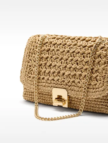 Straw-Effect Shoulder Bag 230823 — image 1