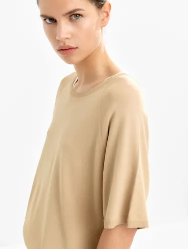 Short-Sleeve Knit Sweater 232196 — image 4