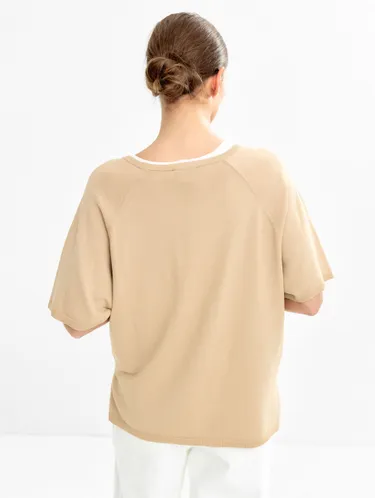 Short-Sleeve Knit Sweater 232196 — image 2