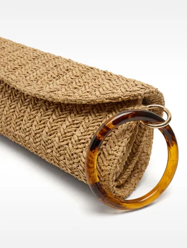 Handbag With Straw Effect And Flap 232265 — image 4