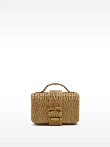 Straw-Effect Handbag With Flap 232638 — image 1