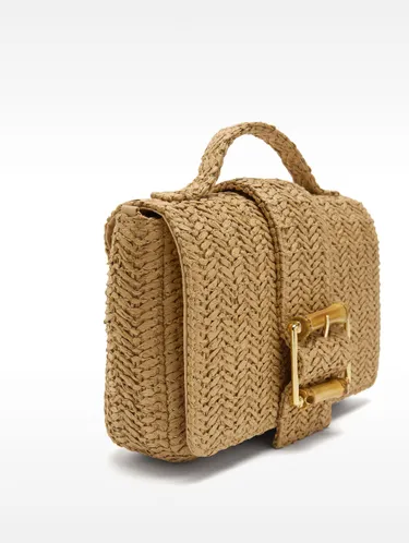 Straw-Effect Handbag With Flap 232638 — image 4