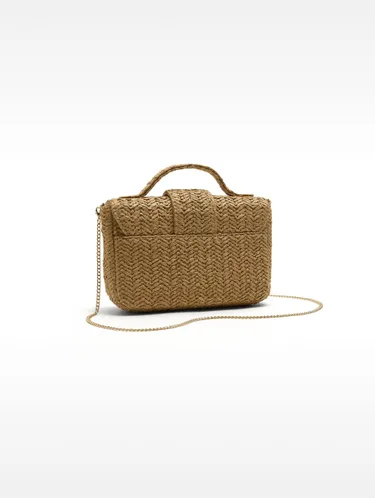 Straw-Effect Handbag With Flap 232638 — image 6