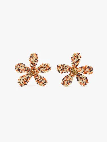 Flower Earrings With Beads 232904 — image 4