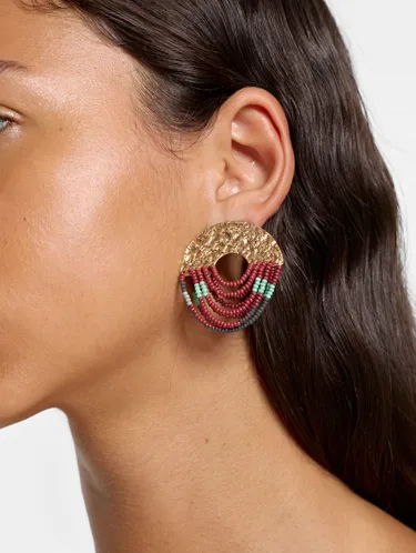 Round Earrings With Beads 232907 — image 3