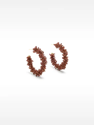 Open Hoop Earrings With Beads 232914 — image 1