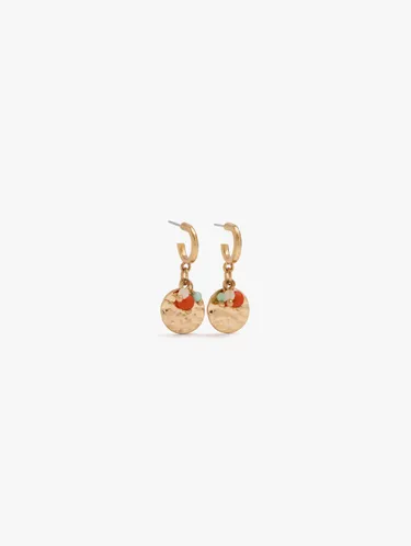 Hoop Earrings With Glass Beads 233044 — image 1