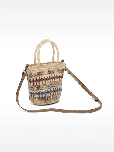 Handbag With Crossbody Strap Straw Effect 233207 — image 2