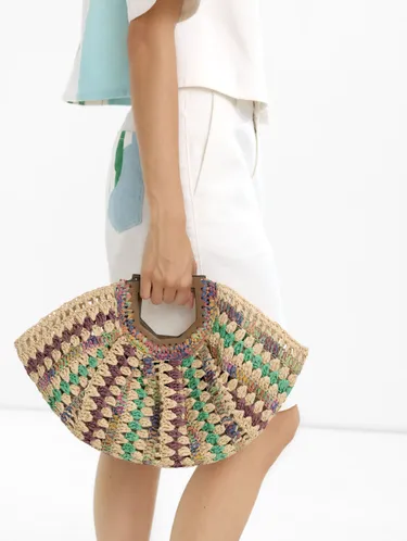 Handbag With Multicolor Straw Effect 233209 — image 1