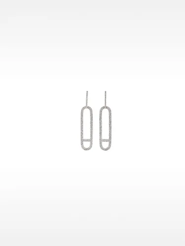 Elongated Earrings With Zirconia 233931 — image 2