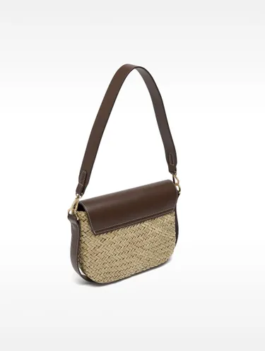 Crossbody Bag Made Of Straw With Flap 234721 — image 8