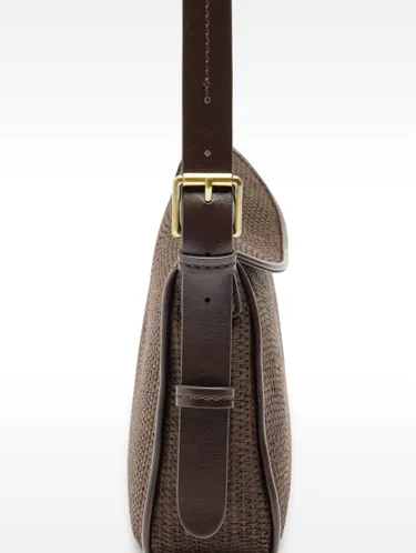 Crossbody Bag With Straw Effect Flap 234784 — image 4