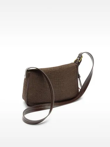 Crossbody Bag With Straw Effect Flap 234784 — image 2