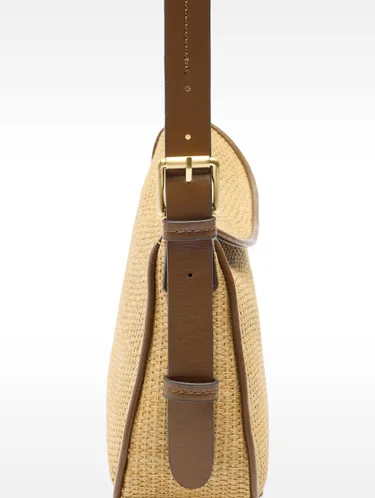 Crossbody Bag With Straw Effect Flap 234784 — image 5