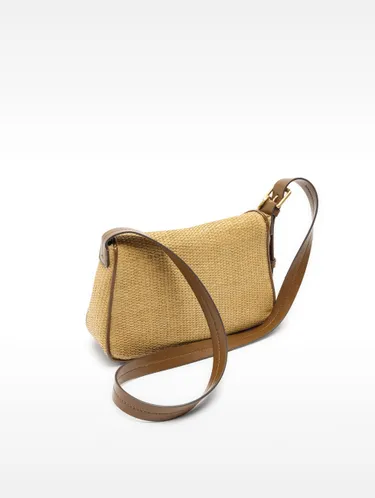 Crossbody Bag With Straw Effect Flap 234784 — image 8