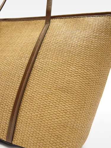 Shopper Bag With Straw Effect With Pendant 234789 — image 4