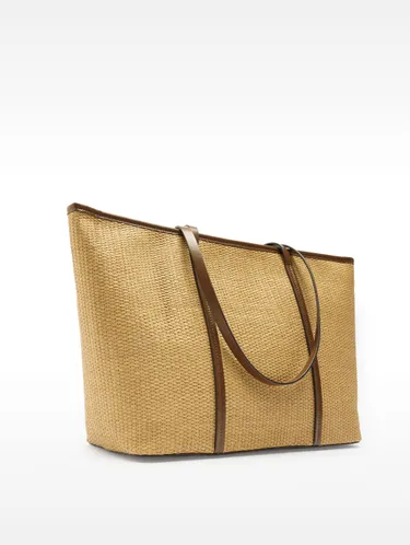 Shopper Bag With Straw Effect With Pendant 234789 — image 2