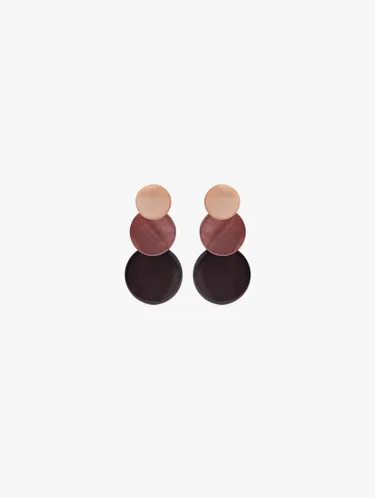 Gradient Circle Earrings With Shells 235029 — image 1