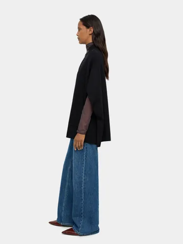 Knit Poncho With High Neck 237352 — image 2