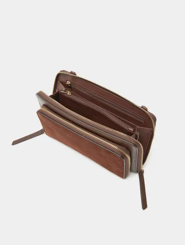 Wallet With Leather Details And Crossbody Strap 239523 — image 2