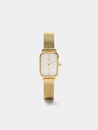 Rectangular Watch With Stainless Steel Mesh Bracelet 241197 — image 3