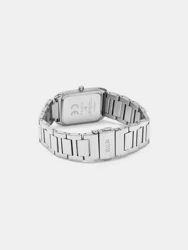 Rectangular Watch With Stainless Steel Bracelet 241218 — image 1