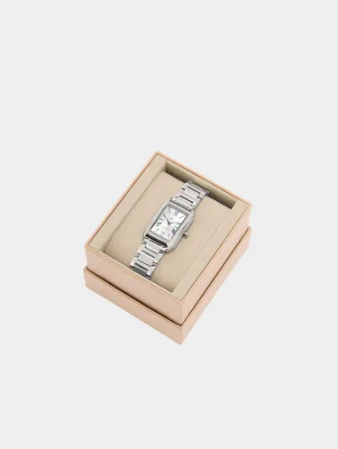 Rectangular Watch With Stainless Steel Bracelet 241218 — image 2