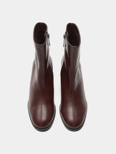 Ankle Boots With Block Heel And Topstitching 241438 — image 3