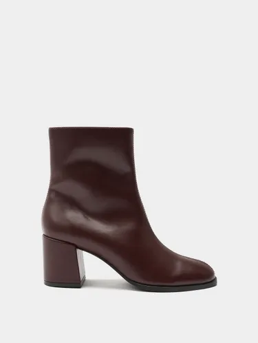 Ankle Boots With Block Heel And Topstitching 241438 — image 4